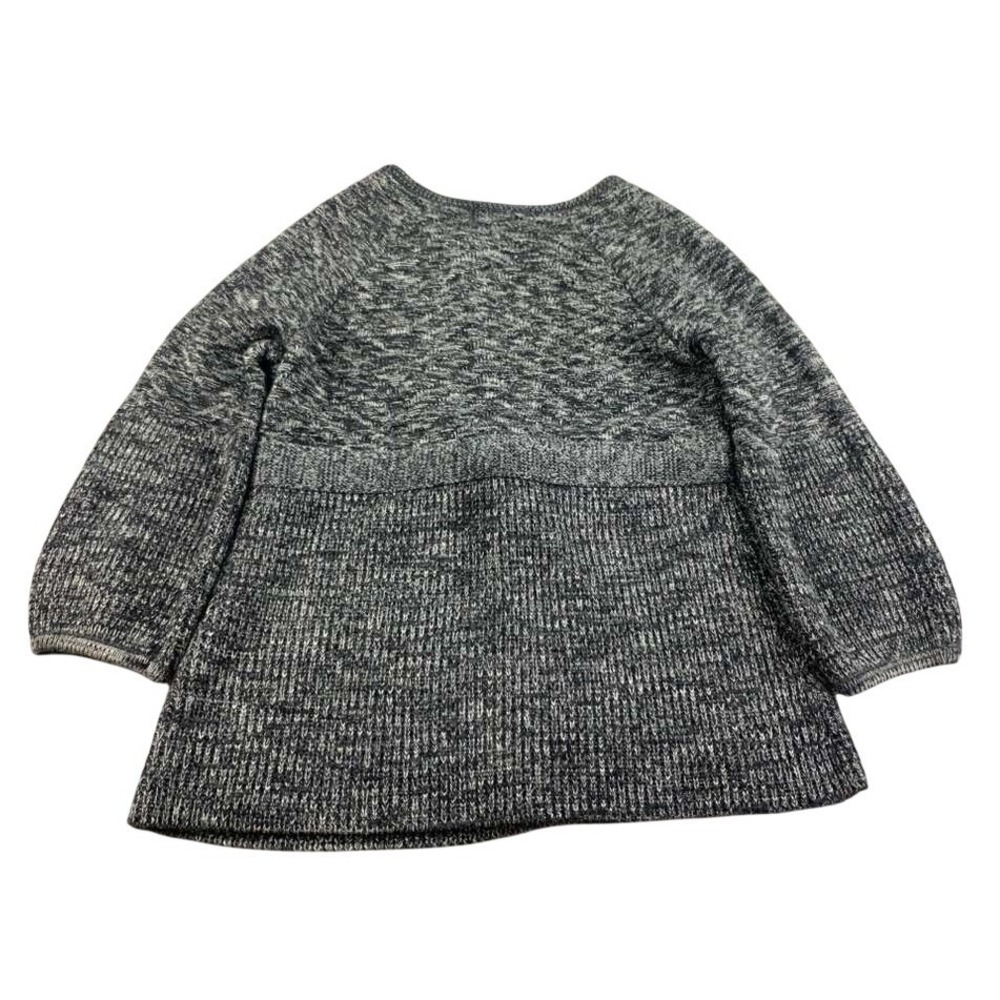Calvin Klein Cardigan Women Small‎ Open Tie Belt Marled Wool Knit Sweater Gray - Picture 2 of 7